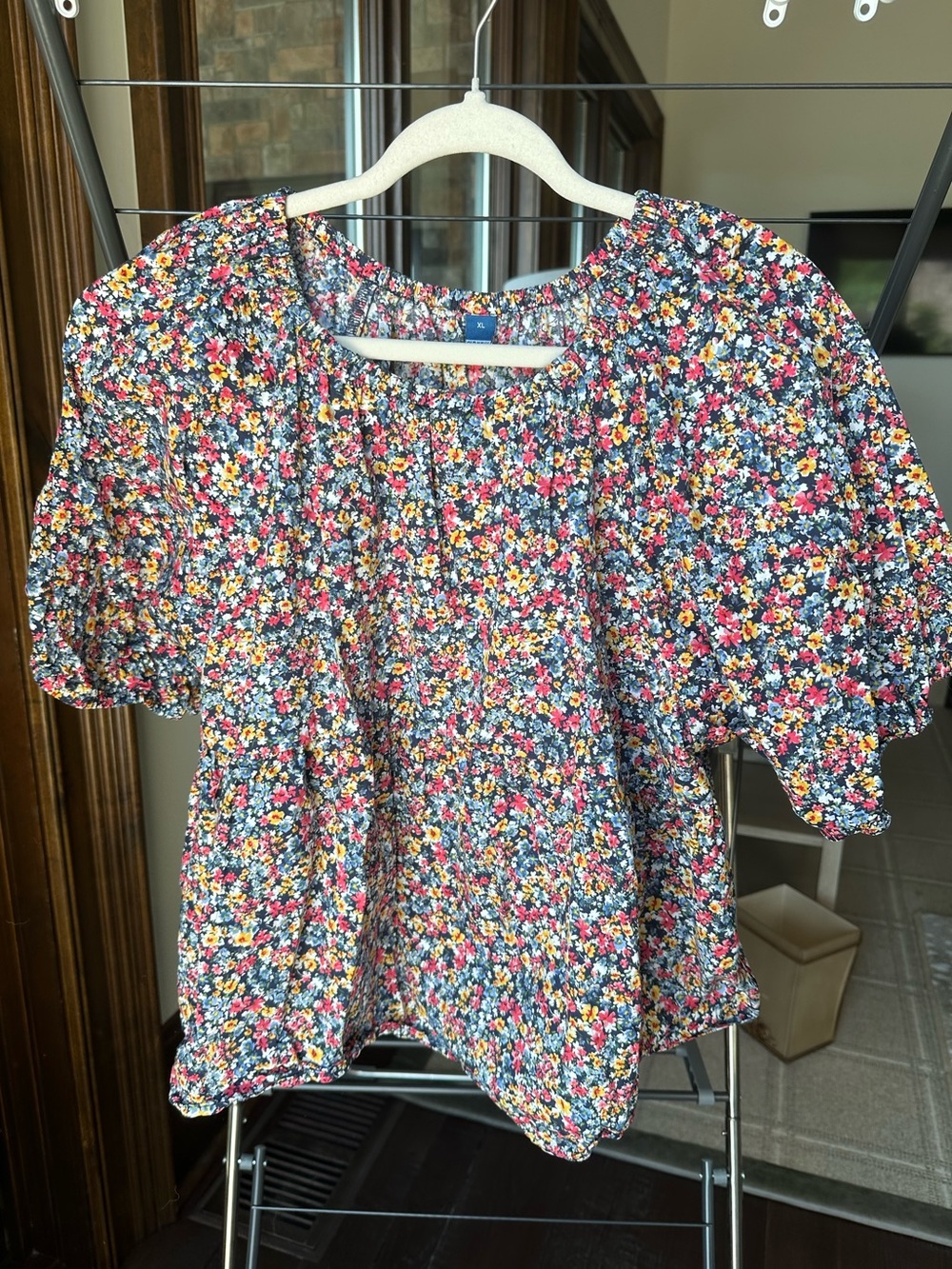 Floral Smocked Peasant Top